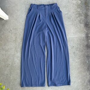 Halara Wide Leg Trousers Blue Large